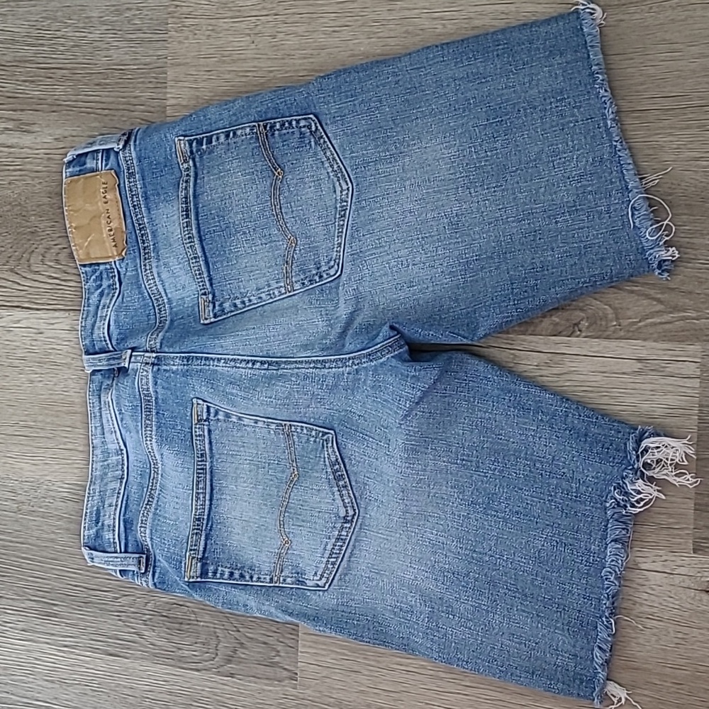 American Eagle Mens Distressed Shorts Denim PATCH size 30 - Picture 5 of 7